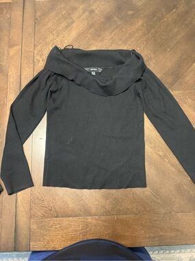 Vero Moda Black Ribbed Knit Top